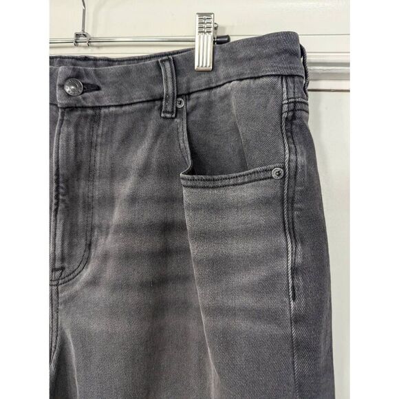 American Eagle Curvy Mom Jeans 18 gray black wash high rise straight leg NWTs - Picture 2 of 9